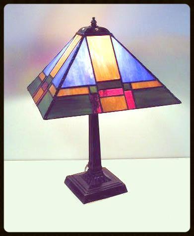 4-panel glass lampshade class example