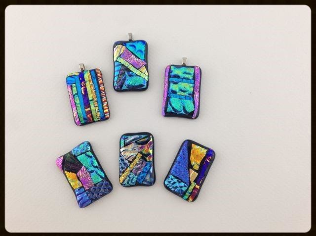 Fusing youth mosaic dichroic pendant example